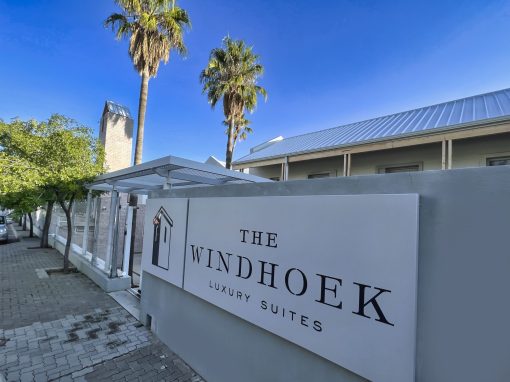 The Windhoek Luxury Suites Outside signboard