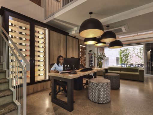 The Windhoek Luxury Suites reception area