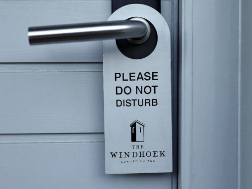 The Windhoek Luxury Suites Do not disturb door sign